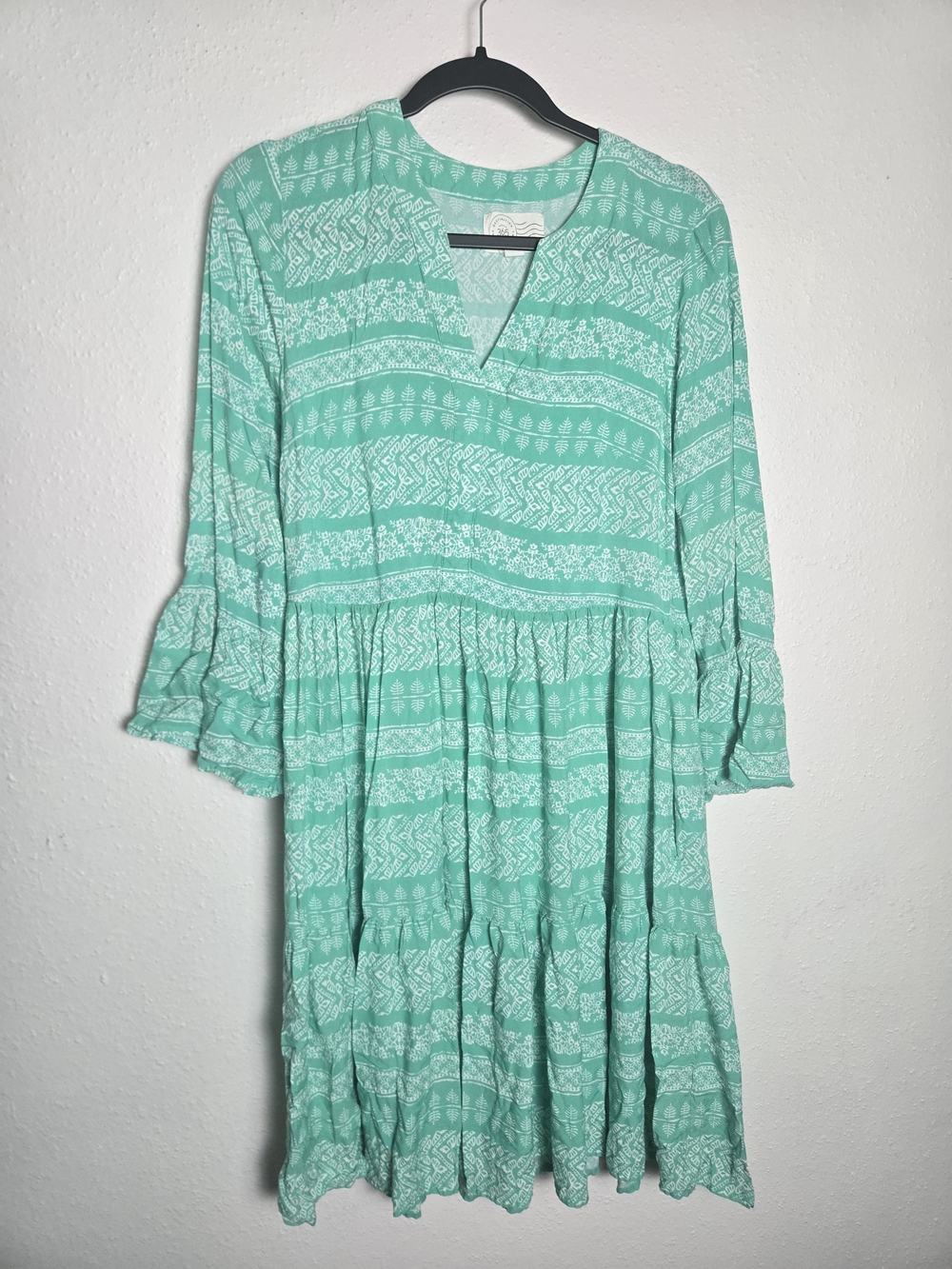Tiered Mint Patterned Women’s Dress Babydoll 365 Destination